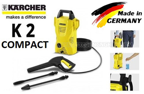 Máy rửa xe Karcher K2 Compact sở hữu thiết kế hiện đại, nhỏ gọn