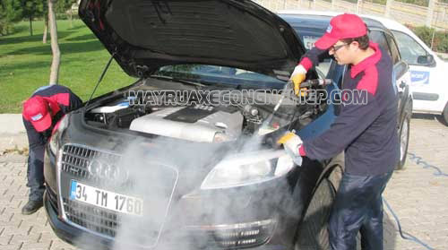 Máy rửa xe hơi nước nóng được ứng dụng rộng rãi hiện nay 