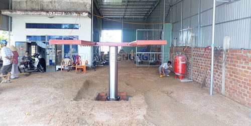 Cầu nâng rửa xe ô tô một trụ là thiết bị vô cùng cần thiết đối với các tiệm rửa xe