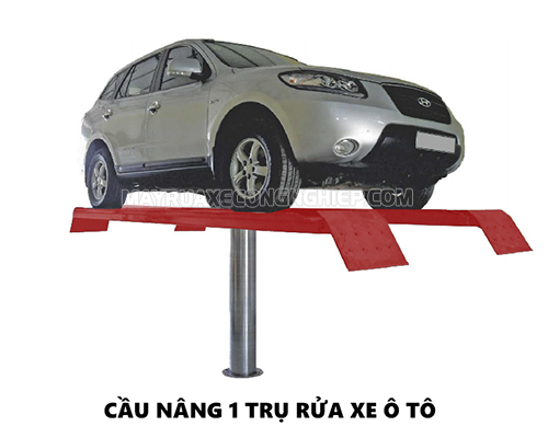 Cầu nâng 1 trụ phục vụ cho việc xịt rửa xe