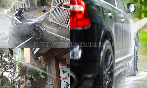 Máy rửa xe mini giúp vệ sinh chuồng trại nhanh chóng