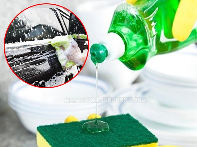 Rửa xe bằng nước rửa chén có sao không?