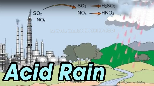 Quá trình hình thành cơn mưa axit trong tự nhiên